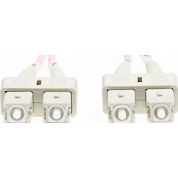 4Cabling 3m SC-SC OM1 Multimode Fibre Optic Cable Salmon Pink