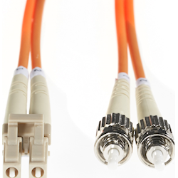 4Cabling 5m LC-ST OM1 Multimode Fibre Optic Cable Orange