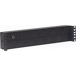 2RU 12 Way GPO Horizontal PDU Recessed Rack Mount Power Rail
