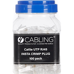 4Cabling Cat5e UTP RJ45 Insta Crimp Plug 100 Pack