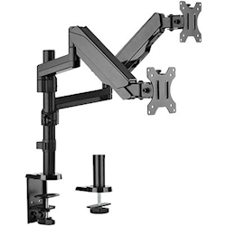 4Cabling Dual Monitor Arm Gas Spring Monitor Bracket