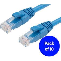 4Cabling 2m Cat6 RJ45-RJ45 Pack of 10 Ethernet Network Cable - Blue