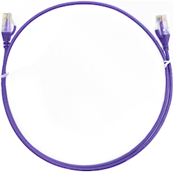 4Cabling 2.5m Cat6 RJ45 RJ45 Ultra Thin LSZH Network Cables : Purple