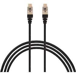 4Cabling 1m Cat6a RJ45 S/FTP Thin LSZH 30 AWG Network Cable Black