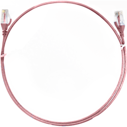 4Cabling 4m Cat6 RJ45 RJ45 Ultra Thin LSZH Network Cables - Pink