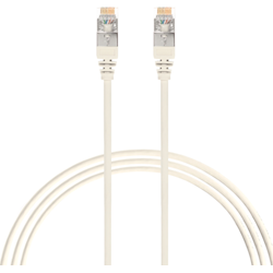 4Cabling 2m Cat6a RJ45 S/FTP Thin LSZH 30 AWG Network Cable White