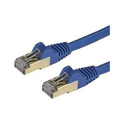 StarTech 0.5m Blue Cat6a Ethernet Cable STP