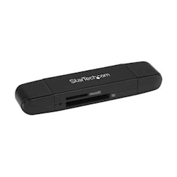 StarTech STARTECH.COM SD AND MICRO SD Card READER USB-A AND USB-C CONNECTOR 2YR
