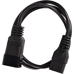 4Cabling IEC C19 to C20 Power Cable 15A Black 3m