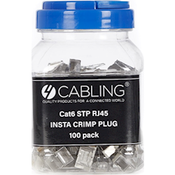 4Cabling Cat6 STP RJ45 Insta Crimp Plug 100 pack