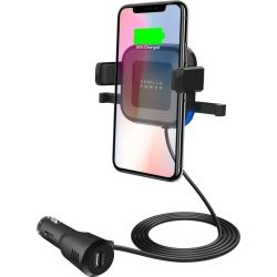 mbeat Gorilla Power 10W Wireless Car Charger with 2.4A USB Charging, Air Vent Clip Windshield Stand