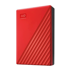 WD My Passport 4TB Portable External Hard Disk Drive HDD - 2.5 inch, USB 3.0 - Red