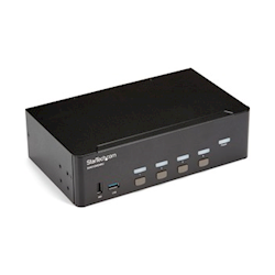 StarTech STARTECH.COM 4 PORT USB HDMI KVM SWITCH WITH AUDIO 4K 30HZ DUAL MONITOR 2 YR