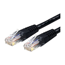 StarTech 6ft Black Molded Cat6 UTP Patch Cable