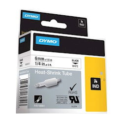 Dymo INDUST Tube Heat SHRNK 6mm WHT