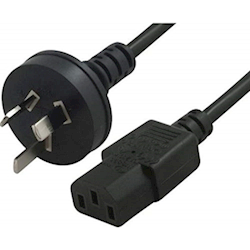Astrotek AU Power Cable 2m - Male Wall 240v PC to Power Socket 3-Pin to ICE 320-C13 - Black