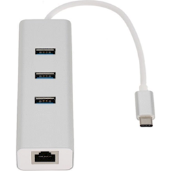 Astrotek USB 3.1 Type C to LAN + USB3.0 Hub Gigabit RJ45 Ethernet Network Adapter Converter Cable 15cm