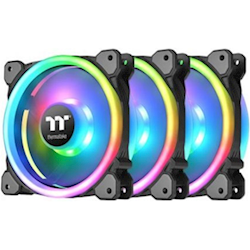 Thermaltake CL-F072-PL12SW-A, Riing Trio 12 LED RGB Radiator Fan TT Premium Edition (3-Fan Pack), 2 Year
