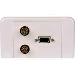 4Cabling SVGA Wall Plate with Stereo Audio