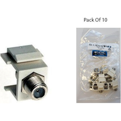 4Cabling Pay-TV Keystone F-Connector White Pack of 10