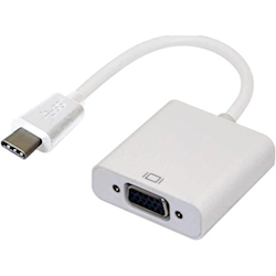 Astrotek Thunderbolt USB 3.1 Type C (USB-C) to VGA Adapter Converter Male to Female for Apple Macbook ChromeBook Pixel White