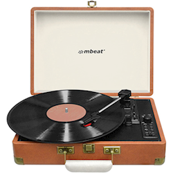 mbeat Woodstock Retro Turntable Recorder with Bluetooth and USB Direct Recording