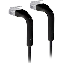 UniFi patch cable with both end bendable RJ45 22cm - Black