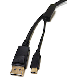 8Ware USB Type-C to DisplayPort DP Adapter 2m Male to Male Black
