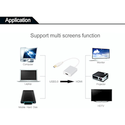 Astrotek AT-USB3HDMI USB2.0/USB3.0 HDMI 480P/576P/720P/1080P Windows XP/ Vista /Win7 (32/64bit) / Win8 (32/64bit)/Win 10