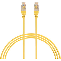2.5M Cat6a RJ45 S/FTP Thin LSZH 30 AWG Network Cable. Yellow