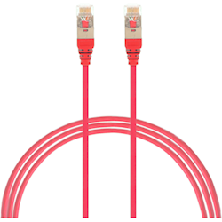 4Cabling 0.75m Cat6a RJ45 S/FTP Thin LSZH 30 AWG Network Cable. Red