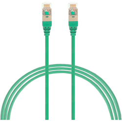 2m Cat6a RJ45 S/FTP Thin LSZH 30 AWG Network Cable. Green