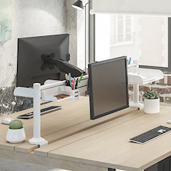 Brateck Saltwall Gas Spring Monitor Arm Effortless Monitor Height Adjustment with Gas Spring for 13 -27 Screen Up to 6.5kg/Screen