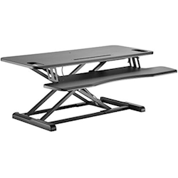 Brateck Gas Spring Sit-Stand Desk Converter with Keyboard Tray Deck(Standard MDF Board Surface)