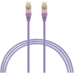 1.5m Cat6a RJ45 S/FTP Thin LSZH 30 AWG Network Cable. Purple