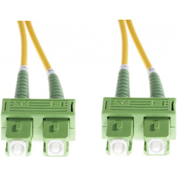 4Cabling 2m SC/APC-SC/APC OS1 / OS2 Singlemode Fibre Optic Duplex Cable EOL