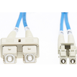 4Cabling 10m LC-SC OM1 Multimode Fibre Optic Cable: Blue