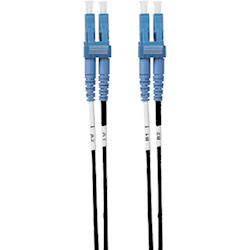 0.5m LC-LC OS1 / OS2 Singlemode Fibre Optic Cable: Black
