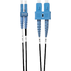 1m LC-SC OS1 / OS2 Singlemode Fibre Optic Cable: Black