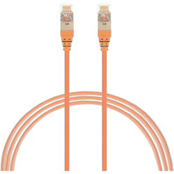 4Cabling 0.5m Cat6a RJ45 S/FTP Thin LSZH 30 AWG Network Cable. Orange