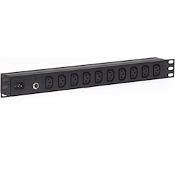 1RU 10 Way C13 Outlet Horizontal PDU Rack Mount Power Rail 10A