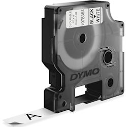 Dymo Black on White 12mm D1 Tape
