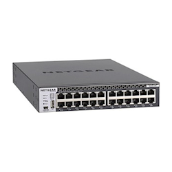 NETGEAR ProSAFE M4300-24X Stackable L3 Managed Switch -24-Port 10GBASE-T 4-Port shared 10GBASE-X SFP+ and 480Gbps fabric in a half-width f
