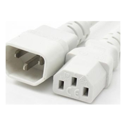 ALOGIC 2m IEC C13 to IEC C14 Computer Power Extension Cord Male to Female-White