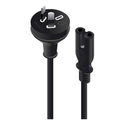 ALOGIC 5m Aus 2 Pin Mains Plug to IEC C7 Male to Female