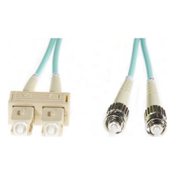 4Cabling 10m SC-ST OM4 Multimode Fibre Optic Cable: Aqua