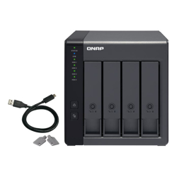 Qnap TR-004 4-Bay DAS (No Disk) Hardware RAID Expansion for Qnap NAS Win Mac Linux Device