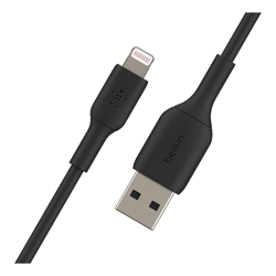 Belkin 2M USB-A TO LIGHTNING CHARGE/SYNC CABLE, MFi, BLK, 2 YR WTY