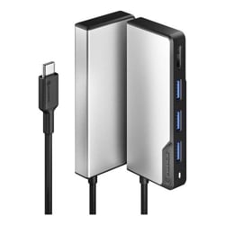 ALOGIC USB-C 5-in-1 FUSION HDMI & USB Hub 1 x HDMI@4K@30Hz, 3 x USB-A (USB3.0) 1 x USB-C (USB 3.1 Data Only) - Space Grey