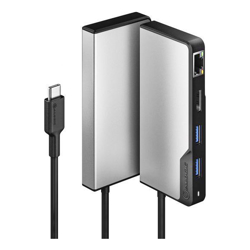 ALOGIC USB-C FUSION Alpha 5-in-1 Hub 1 x HDMI 4K@30Hz, 2 x USB-A (USB 3.0), 1 x Gigabit Ethernet, 1 x USB-C (Data & PD) - Space Grey  - MOQ:1